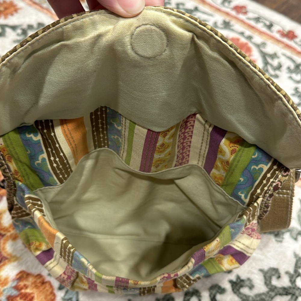 Fossil, Multicolored Striped Canvas Messenger - image 4